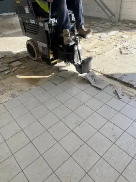Click Here To Enlarge This Photo Of Mercedes Servicing Tile Removal