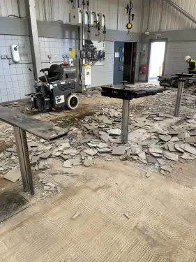 Click Here To Enlarge This Photo Of Mercedes Servicing Tile Removal
